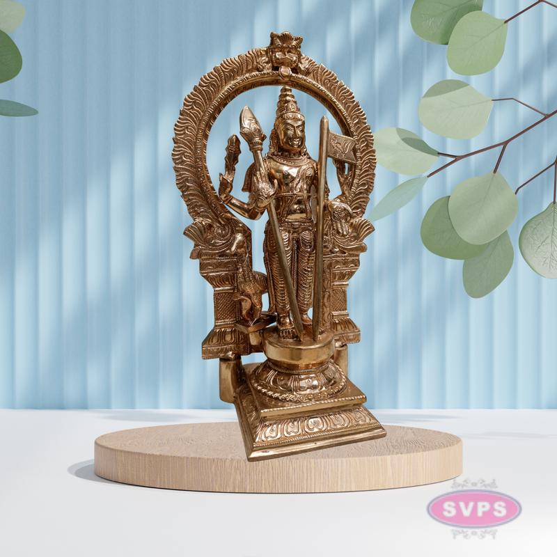 Panchalogham Lord Murugan Idol – 12.5 Inch Traditional Statue