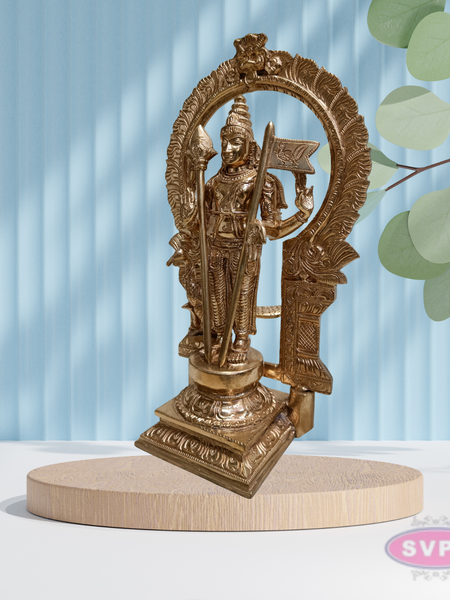 Panchalogham Lord Murugan Idol – 12.5 Inch Traditional Statue