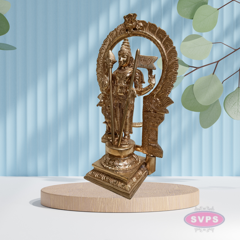 Panchalogham Lord Murugan Idol – 12.5 Inch Traditional Statue