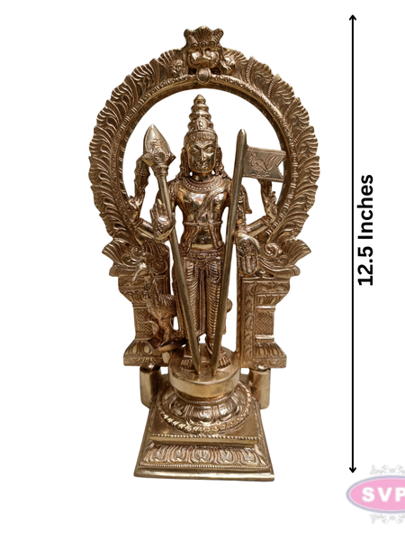 Panchalogham Lord Murugan Idol – 12.5 Inch Traditional Statue