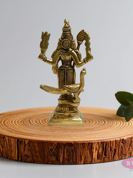 Brass Lord Murugan Idol with Vel – Standing Kartikeya Swamy Statue