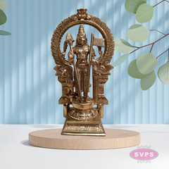 Panchalogham Lord Murugan Idol – 12.5 Inch Traditional Statue