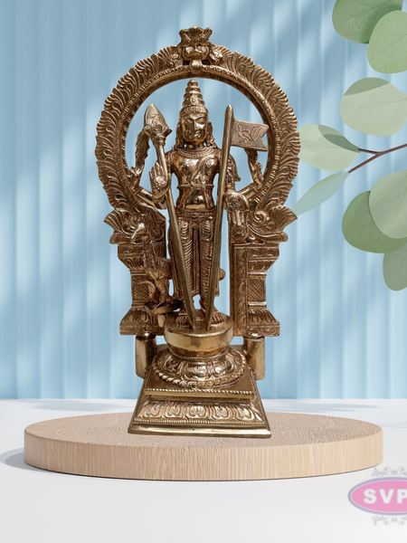 Panchalogham Lord Murugan Idol – 12.5 Inch Traditional Statue