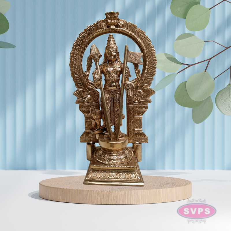 Panchalogham Lord Murugan Idol – 12.5 Inch Traditional Statue