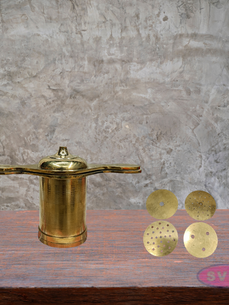 Handcrafted Brass Murukku Achu with Multiple Plates
