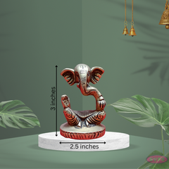 Meditating Appu Lord Ganesha Hand Crafted Idol - Brass