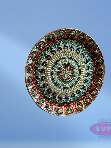 Meenakari Design Plate Puja Thali / Kitchen