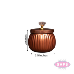Metal Copper Colored Jar