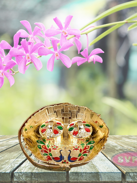 Minakari Kumkum / Turmeric / Haldi Basket / Return Gift
