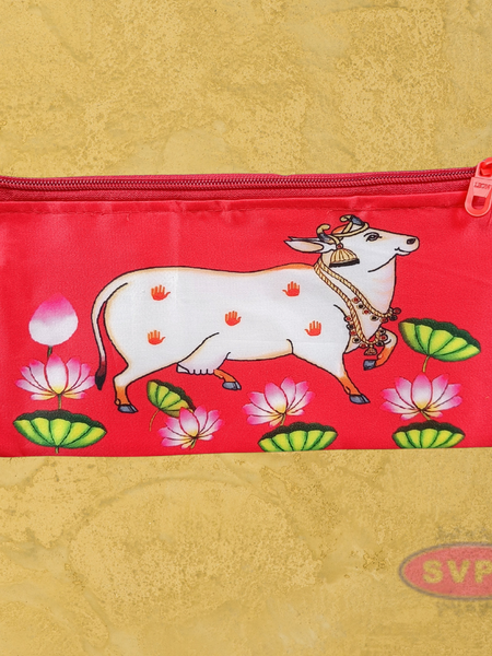 Multi Purpose Pichwai Cow Purse / Return Gift