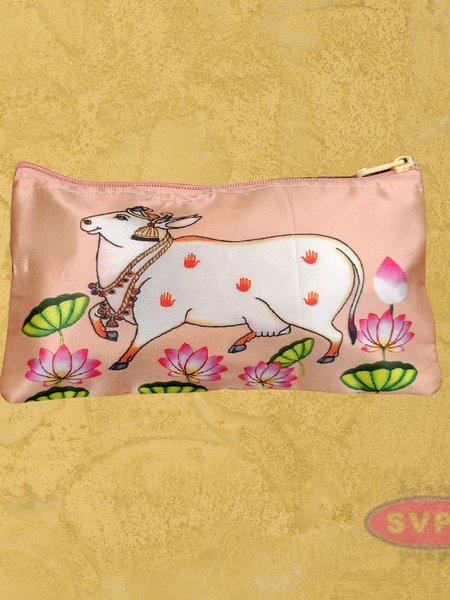 Multi Purpose Pichwai Cow Purse / Return Gift