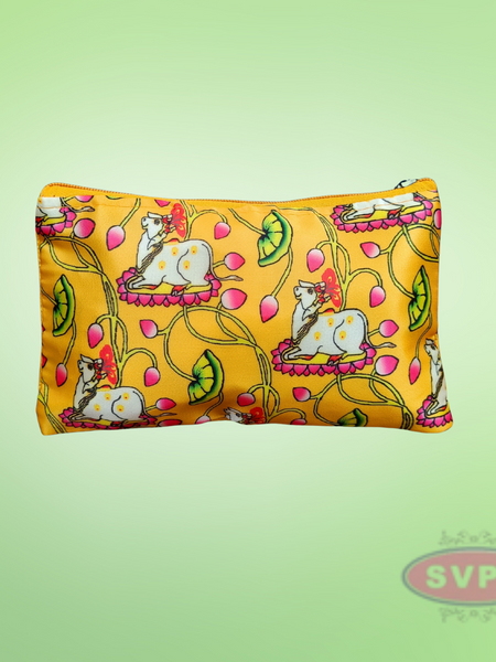 Multicolor Pichwai Print Pouches