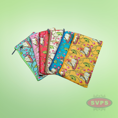 Multicolor Pichwai Print Pouches