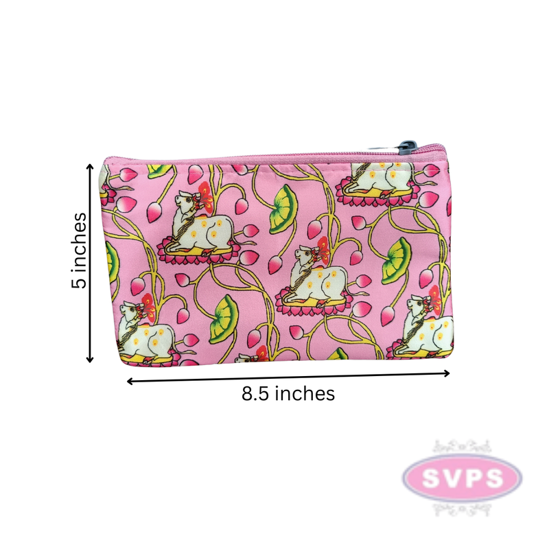 Multicolor Pichwai Print Pouches
