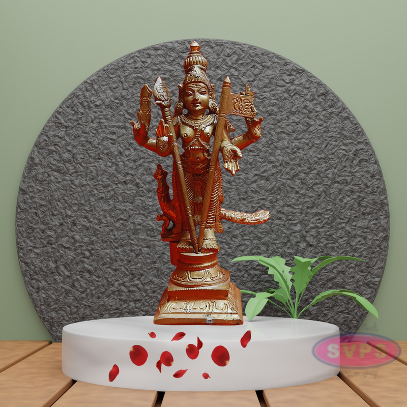 Handmade Panchalogam Murugar / Kumarar Karthikeyar Statue - 6.5 Inches