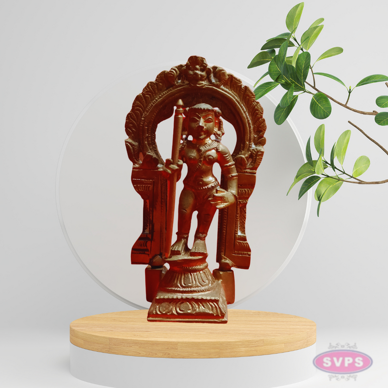 Handmade Panchalogam  Palani Murugar With Tiruvachi / Kumarar Karthikeyar Statue - 3.5 Inches