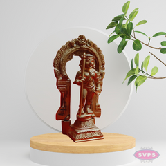 Handmade Panchalogam  Palani Murugar With Tiruvachi / Kumarar Karthikeyar Statue - 3.5 Inches