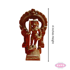 Handmade Panchalogam  Palani Murugar With Tiruvachi / Kumarar Karthikeyar Statue - 3.5 Inches