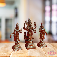 Panchalogam Murugan Valli Deivanai Handmade - 4 Inches