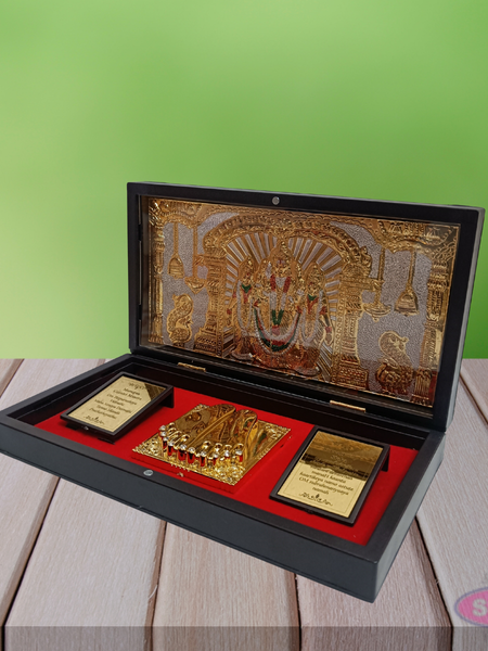 Gold Plated Murugan Valli Deivanai  Padam Box
