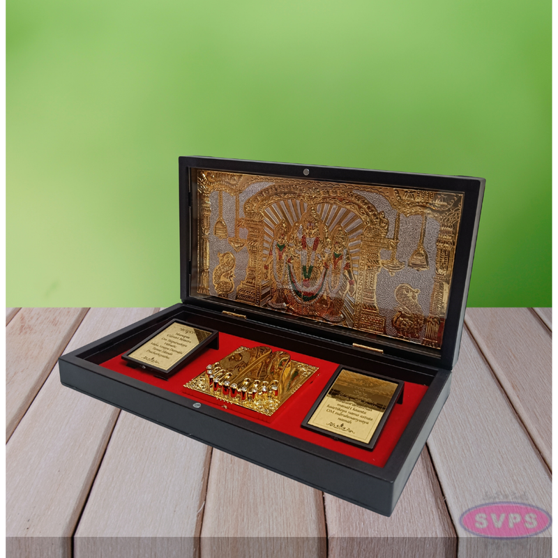 Gold Plated Murugan Valli Deivanai  Padam Box