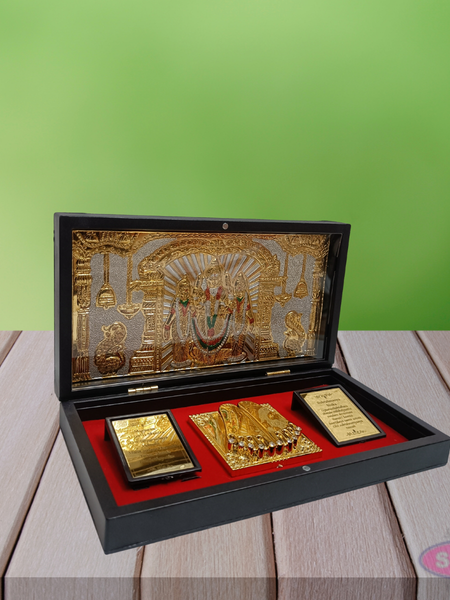 Gold Plated Murugan Valli Deivanai  Padam Box