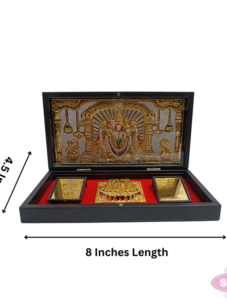 Gold Plated Murugan Valli Deivanai  Padam Box
