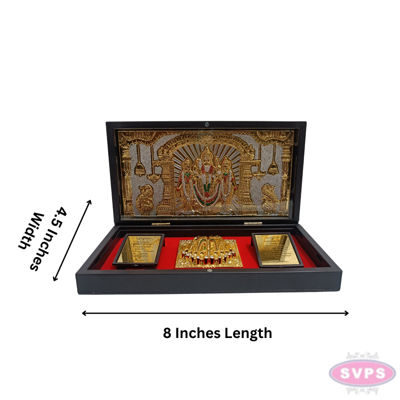 Gold Plated Murugan Valli Deivanai  Padam Box