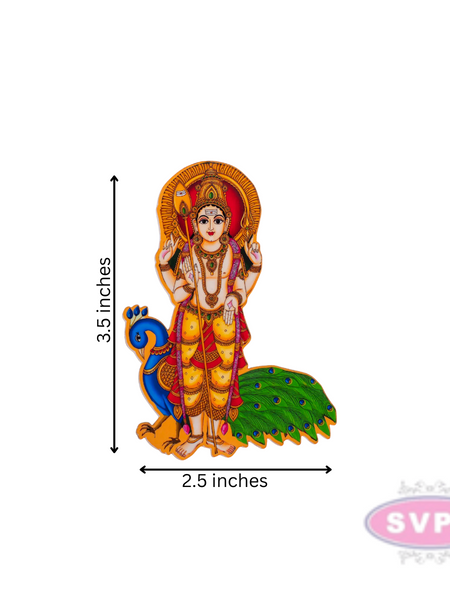 Murugan With Peacock Fridge Magnet