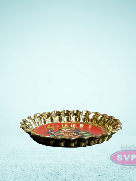Murugan With Peacock Plate For Return Gifts