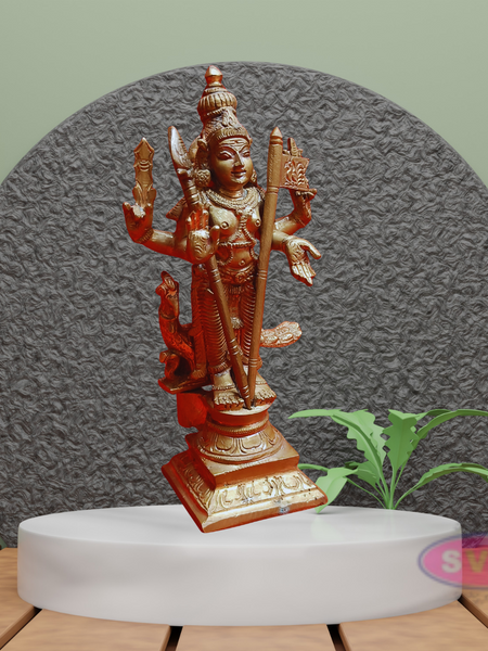 Handmade Panchalogam Murugar / Kumarar Karthikeyar Statue - 6.5 Inches
