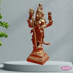 Handmade Panchalogam Murugar / Kumarar Karthikeyar Statue - 4 Inches