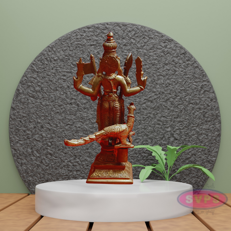 Handmade Panchalogam Murugar / Kumarar Karthikeyar Statue - 6.5 Inches