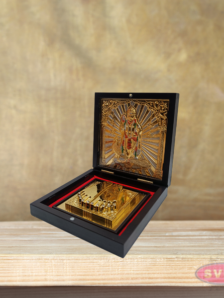 Gold Plated Sri Murugan Padam Box