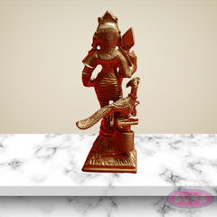 Handmade Panchalogam   Murugar With Peacock / Kumarar Karthikeyar Statue - 4 Inches