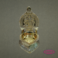 Sri Murugan Valli Deivanai Brass Vilakku – Traditional Pooja Oil Lamp