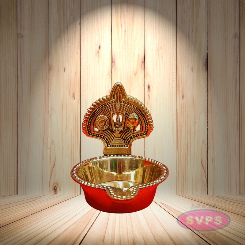 Brass Shanku Chakra Lamp Agal Shape - 4 Variant