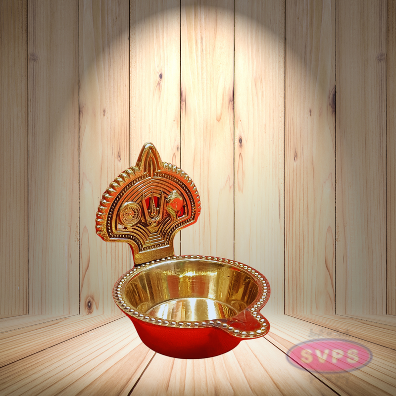 Brass Shanku Chakra Lamp Agal Shape - 4 Variant