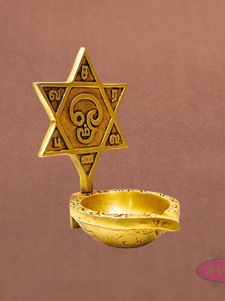 Om Saravana Bhava Vilakku Brass Diya – Murugan Pooja & Home Temple Décor
