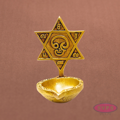 Om Saravana Bhava Vilakku Brass Diya – Murugan Pooja & Home Temple Décor