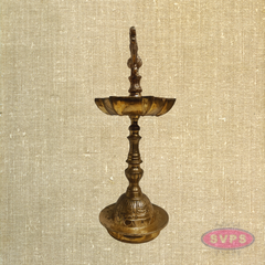 Panchaloha Peacock Vilakku – Handmade Traditional Oil Lamp for Pooja & Home Decor