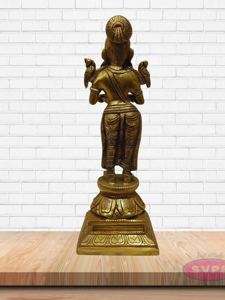 Handcrafted Brass Pavai Vilakku – Lakshmi Standing Deepam Idol