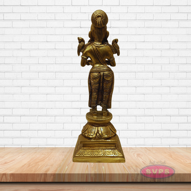 Handcrafted Brass Pavai Vilakku – Lakshmi Standing Deepam Idol