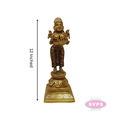 Handcrafted Brass Pavai Vilakku – Lakshmi Standing Deepam Idol