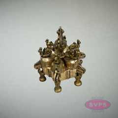 Handcrafted Brass Peacock Ritual Box with Decorative Lids