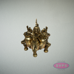 Handcrafted Brass Peacock Ritual Box with Decorative Lids