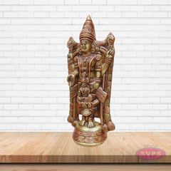 Balaji Perumal with Goddess Lakshmi Decorative Brass Statue