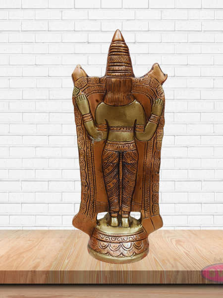 Balaji Perumal with Goddess Lakshmi Decorative Brass Statue