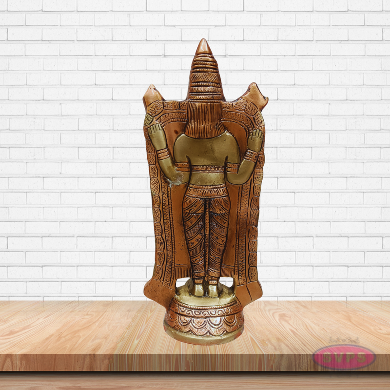 Balaji Perumal with Goddess Lakshmi Decorative Brass Statue