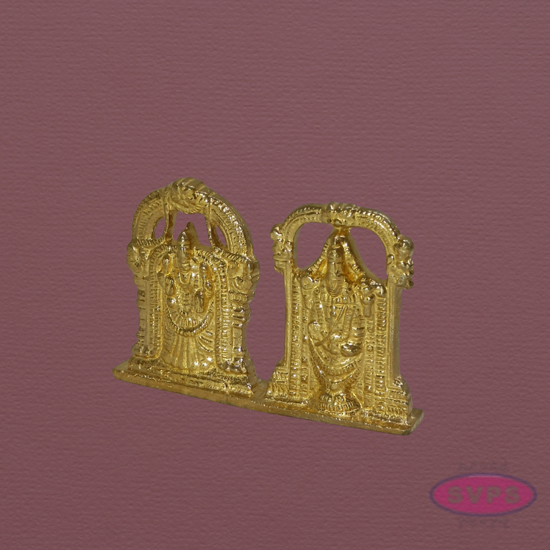 Handcrafted Brass Perumal with Thayar Moorthy for Home Temple